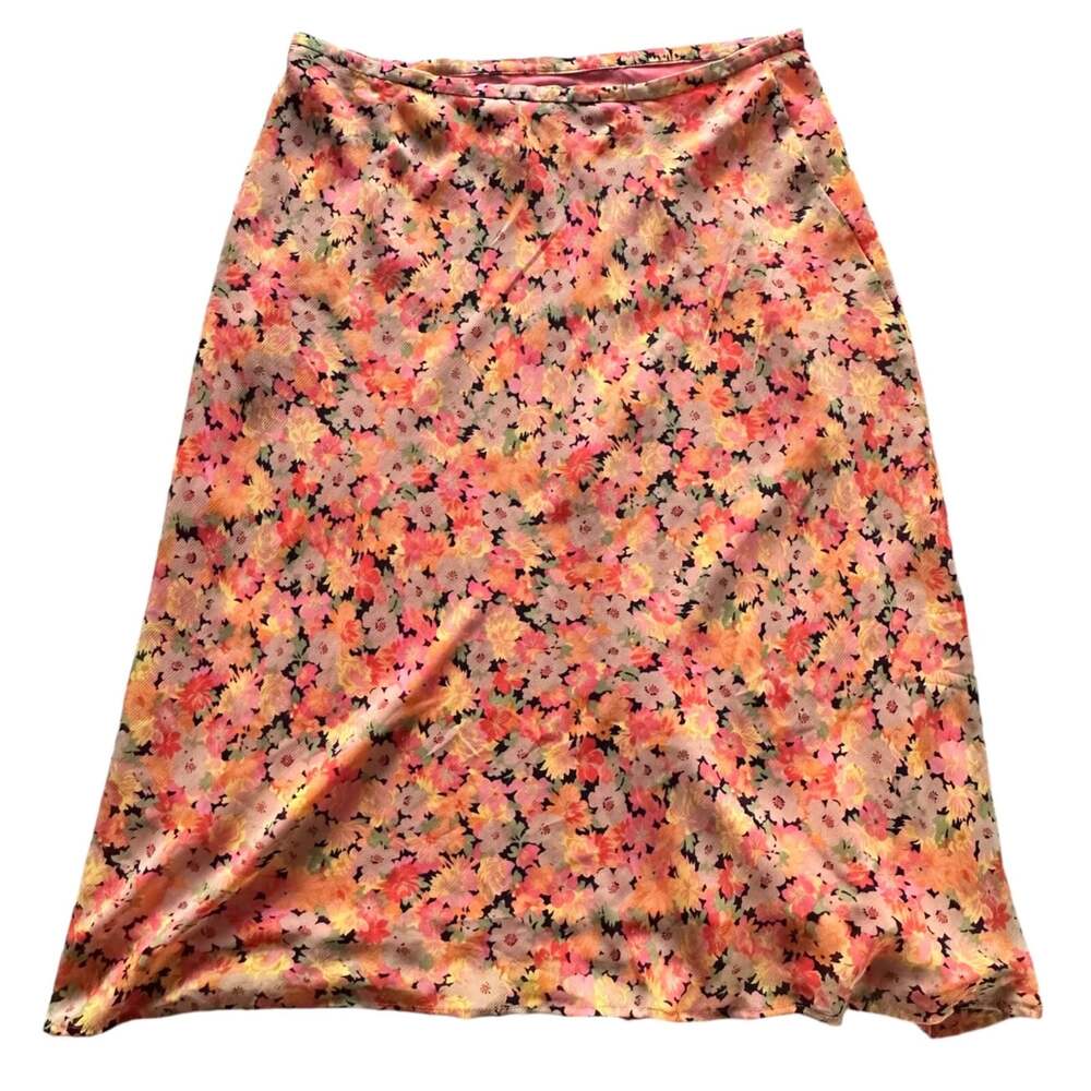 Evan Picone Skirt floral lined knee length women's size 10